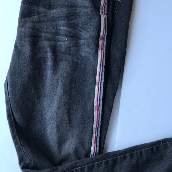 Denim & Rivets Girls Black Jeans Stripes on sides - Picture 12 of 16